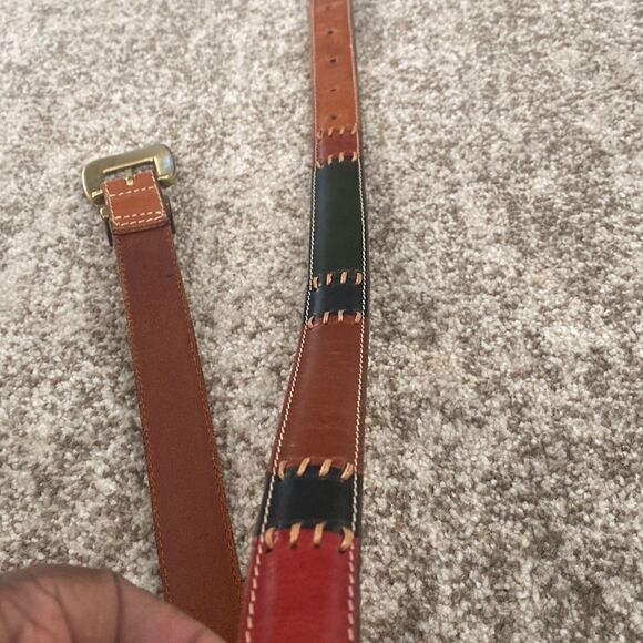 Fossil Leather Leather Patchwork Belt M - Picture 4 of 7